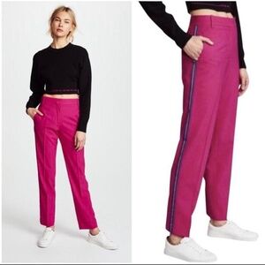 Rag & Bone Oman hot pink tux pants with stripe detail - size 2
